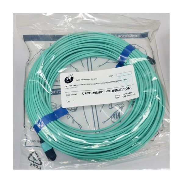 

Патчкорд 8 волокон MPOF-UPC(Key Up)-MPOF-UPC(Key Up) MM (G50-OM3) 30м