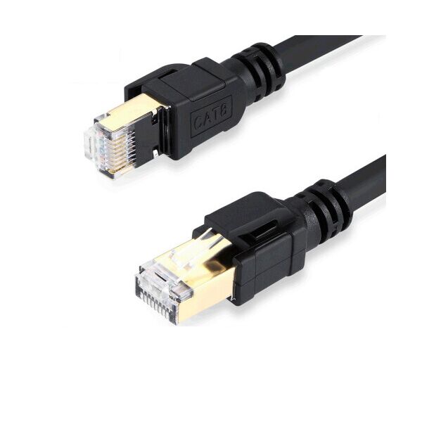 

Патч-корд литой VEGGIEG, CCA, SSTP, RJ45, Cat.8, 0,5m, черный