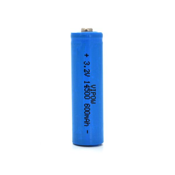 

Аккумулятор 14500 Lifepo4 Vipow IFR14500 TipTop, 600mAh, 3.2V, Blue Q50 - 500