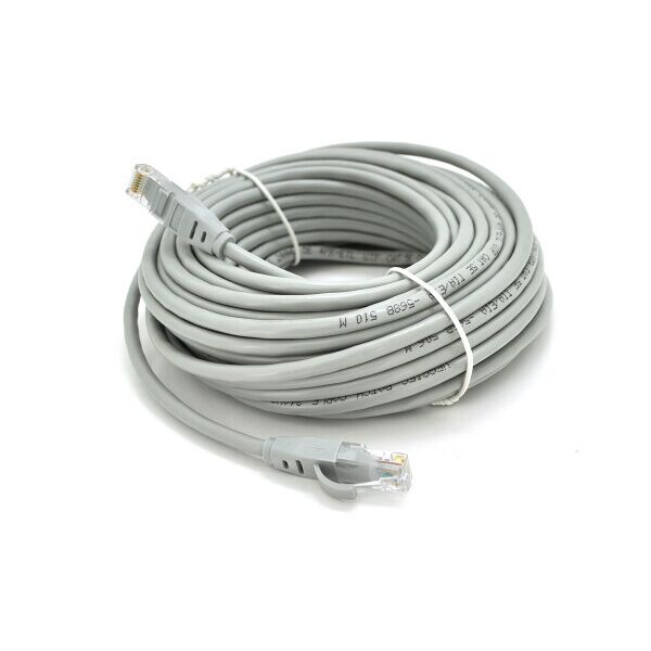 

Патч-корд литой VEGGIEG, CCA, UTP, RJ45, Cat.5e, 15m, серый