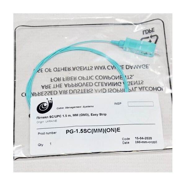 

Пигтейл SC-UPC 1.5 m, MM (OM3), Easy Strip