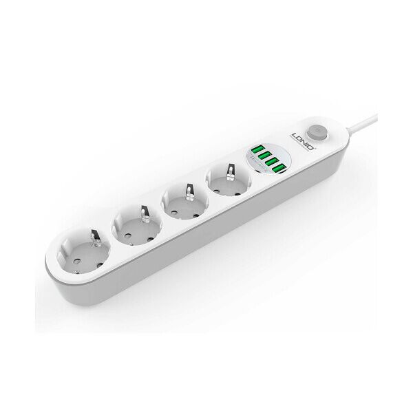 

Сетевой фильтр LDNIO SE4432, 4 Розетки + 4 USB, 2 м, сечение 3х0,75мм, Black, Box