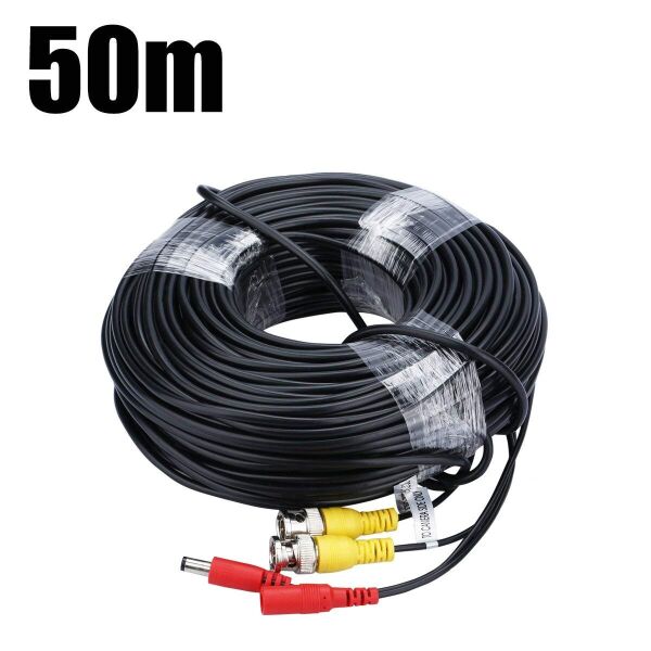 

Патч-корд комбинированный коаксиальный+питание BNC+DC 50m, черный