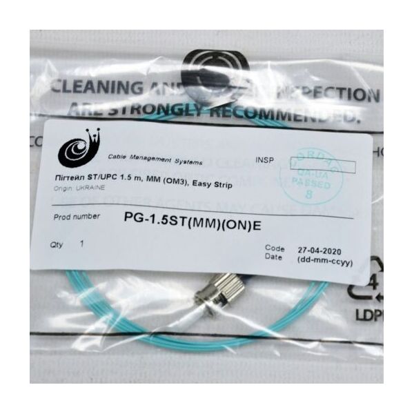 

Пигтейл ST-UPC 1.5 m, MM (OM3), Easy Strip, Corning fiber