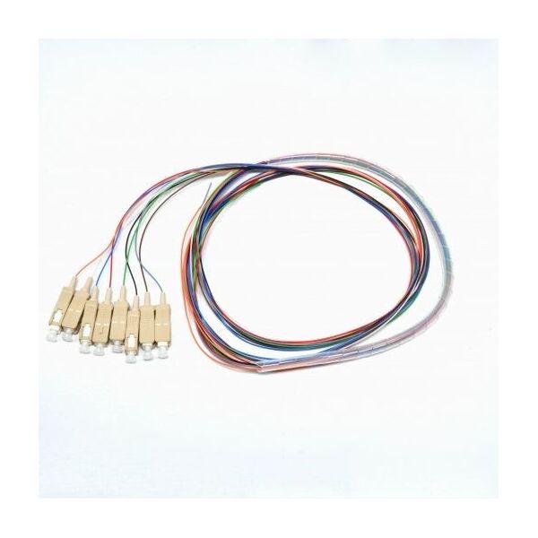 

Набор цветных пигтейлов SC-UPC 1.5 m, MM (OM3), Easy strip, для 8 волокнa.