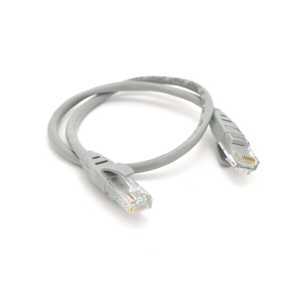 

Патч-корд литой VEGGIEG, CCA, UTP, RJ45, Cat.5e, 1m, серый