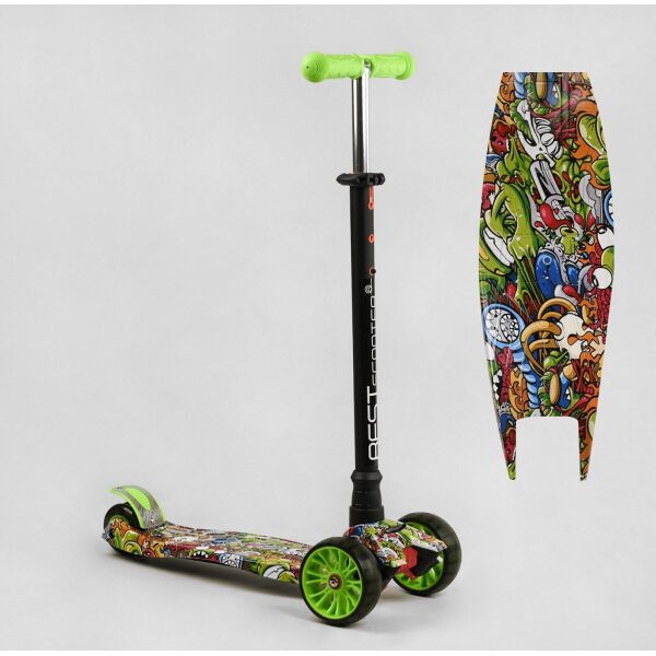 

Самокат Best Scooter MAXI Black-Green (S-11203)