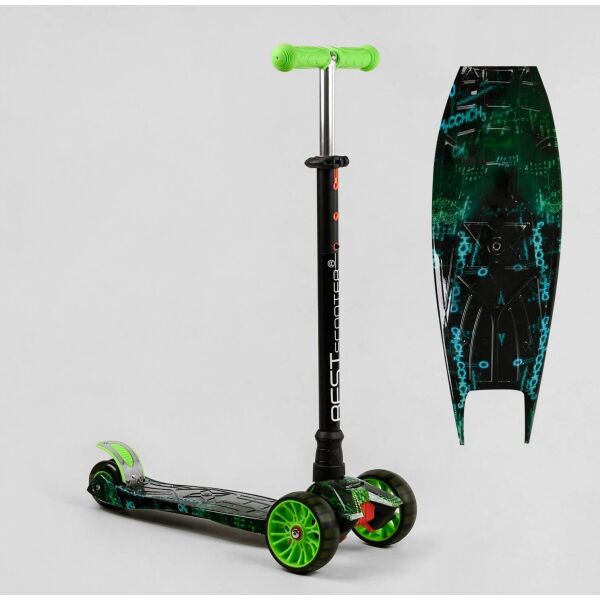 

Самокат Best Scooter MAXI Black-Green (S-12309)