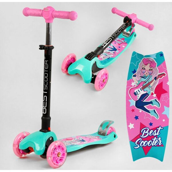 

Самокат Best Scooter MAXI Black-Pink (L-8711)