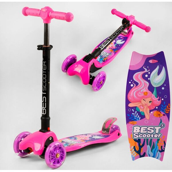 

Самокат Best Scooter MAXI Black-Pink (L-9844)