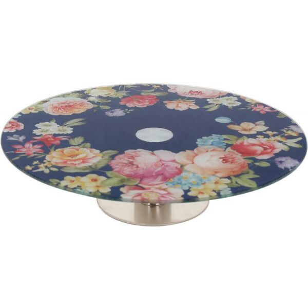 

Вращающееся блюдо для сервировки Rose Garden стеклянное на ножке 30 см Bona 116452-BR-547