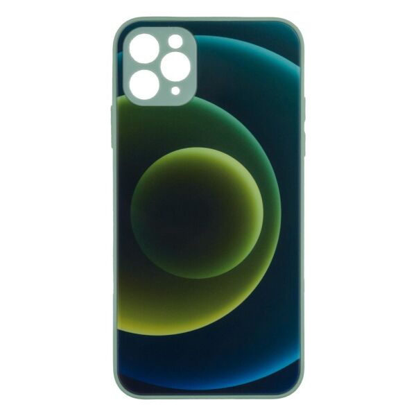 

Чехол-накладка Glass TPU Prism Circles для Apple iPhone 11 Pro Max 3, Green-Blue
