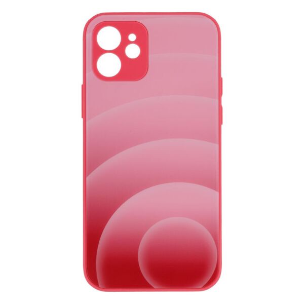 

Чехол-накладка Glass TPU Prism Circles для Apple iPhone 12 5, Rose-Red
