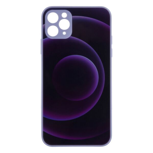 

Чехол-накладка Glass TPU Prism Circles для Apple iPhone 11 Pro Max 6, Black-Purple