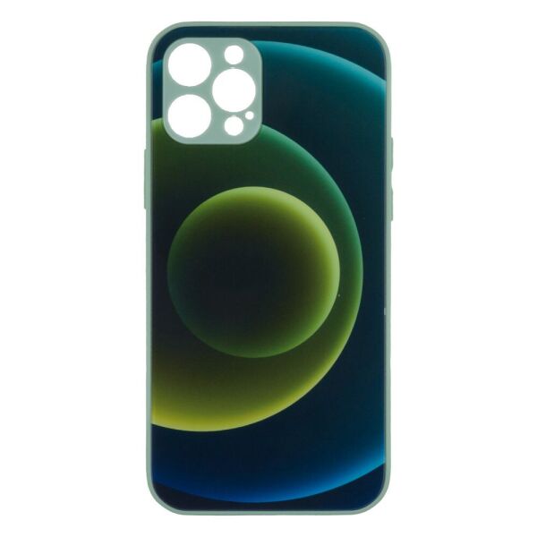 

Чехол-накладка Glass TPU Prism Circles для Apple iPhone 12 Pro 3, Green-Blue
