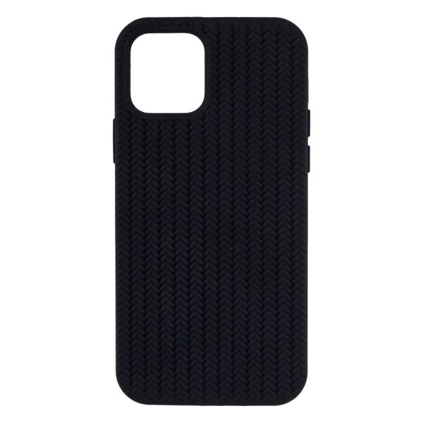 

Чехол-накладка Silicone Knitted для Apple Iphone 12 / 12 Pro 4, Black