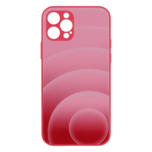 

Чехол-накладка Glass TPU Prism Circles для Apple iPhone 12 Pro 5, Rose-Red