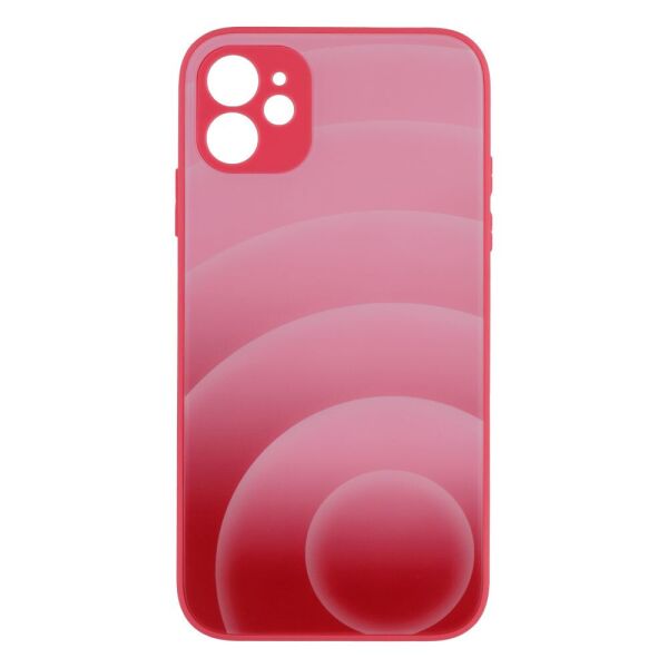 

Чехол-накладка Glass TPU Prism Circles для Apple iPhone 11 5, Rose-Red