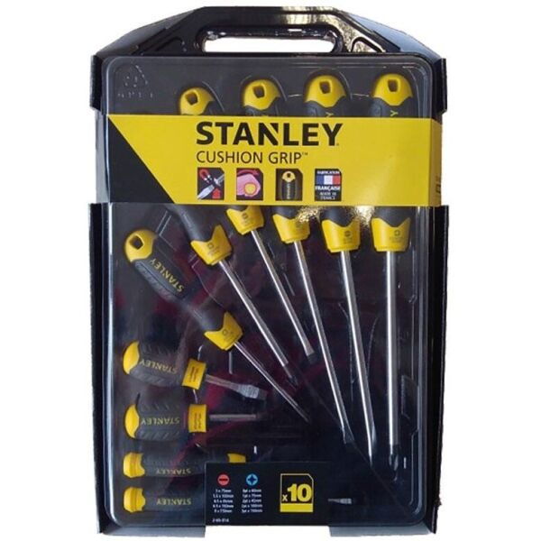 

Набор отверток Stanley 10 ед Кашнгрип (3х75, 5х100 , 6.5х45, 6.5х150, 8х150, Ph :0, 1, 2х45 2, 3)