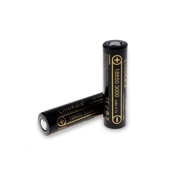 

Аккумулятор 18650 Li-Ion LiitoKala Lii-30A, 3000mah （2850-3250mah）,30A, 3.7V (2.75-4.2V), Black, PVC BOX Q2, цена за 1 шт