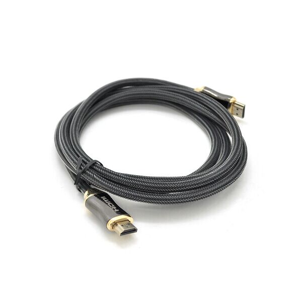 

Кабель VEGGIEG HA-3 HDMI-HDMI 4K UHD, 3.0m, v2,0, OD-4.0mm, круглый, Black, коннектор Black-Metal, Пакет