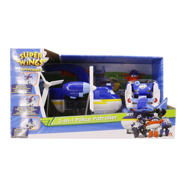 

Super Wings Игровой набор 2-in-1 Police Patroller 2в1 Полицейский транспорт