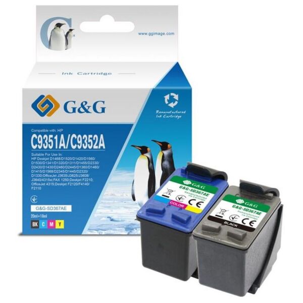 

Картридж G&G HP No.21/22 Black/Tri-color Combo Pack (GG-SD367AE)