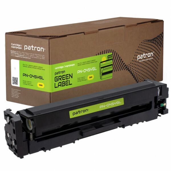 

Картридж Patron CANON 045 YELLOW GREEN Label (PN-045YGL)