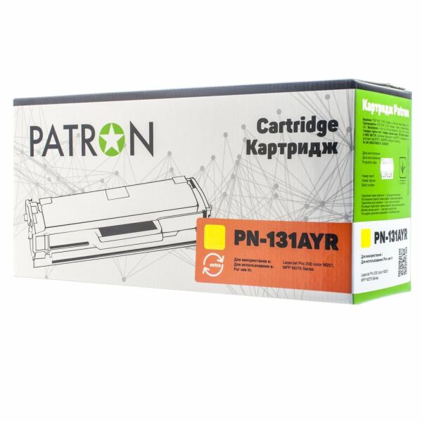 

Картридж Patron HP CLJ CF212A для M251/M276 Yellow, Extra (PN-131AYR)