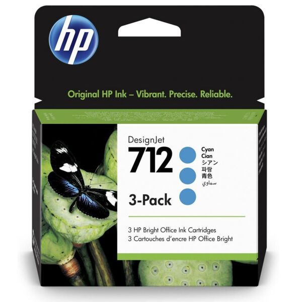 

Картридж HP DJ No.712 DesignJet Т230/Т630 3-Pack 29-ml Cyan (3ED77A)