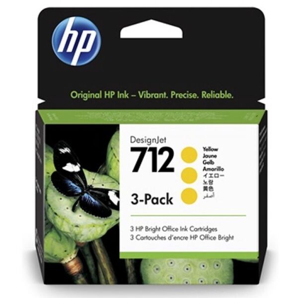 

Картридж HP DJ No.712 DesignJet Т230/Т630 3-Pack 29-ml Yellow (3ED79A)
