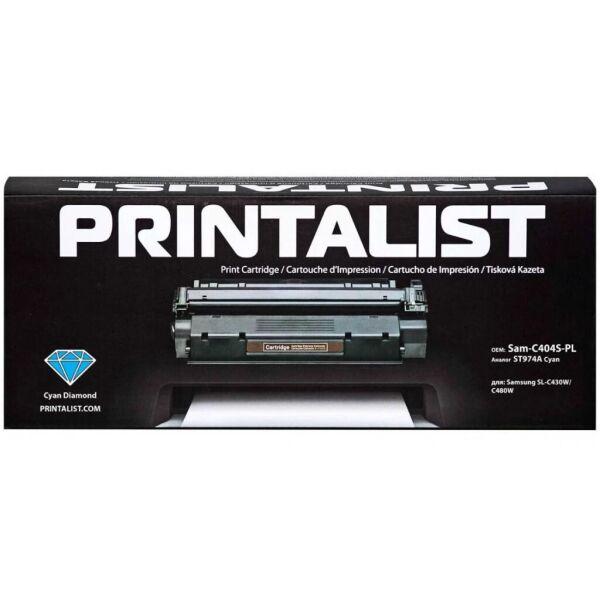 

Картридж Printalist Samsung SL-C430W/C480W, ST974A Cyan (Sam-C404S-PL)