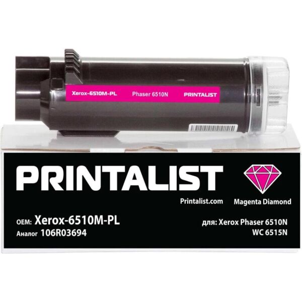 

Тонер-картридж Printalist Xerox Ph6510N, WC 6515N, 106R03694 Magenta (Xerox-6510M-PL)