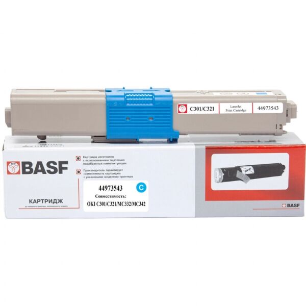 

Тонер-картридж BASF OKI C301/C321/MC332/MC342/ 44973543 Cyan (KT-44973543)