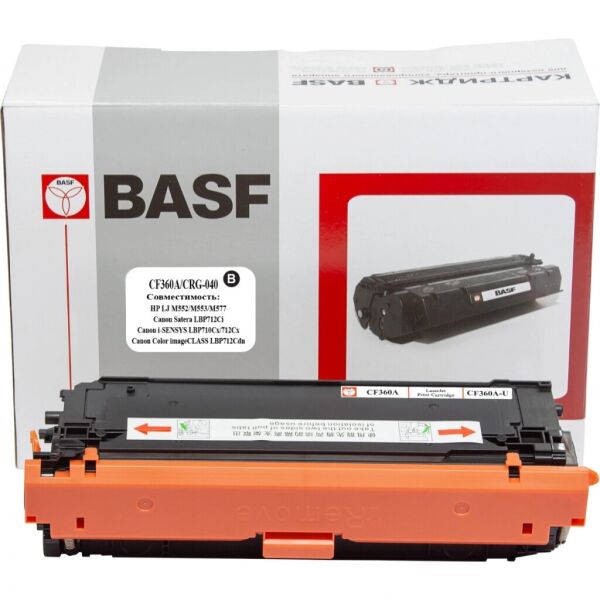 

Картридж BASF HP LJ M552/CF360A/508A/Canon 040 Black (KT-CF360A-U)