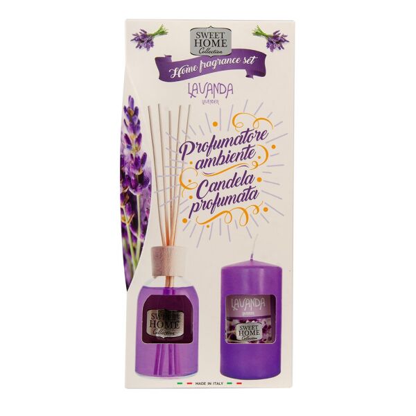 

Набор подарочный Sweet Home ароматизатор для дома LAVENDER 100 мл + свеча 135 г