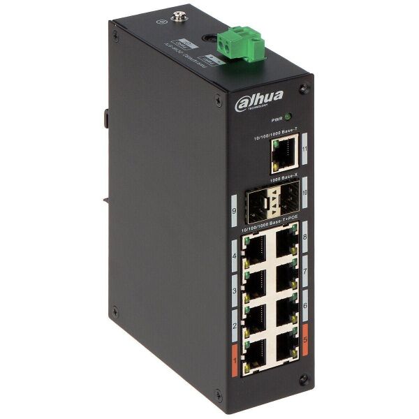 

8-портовый неуправляемый гигабитный PoE коммутатор Dahua DH-PFS3211-8GT-120