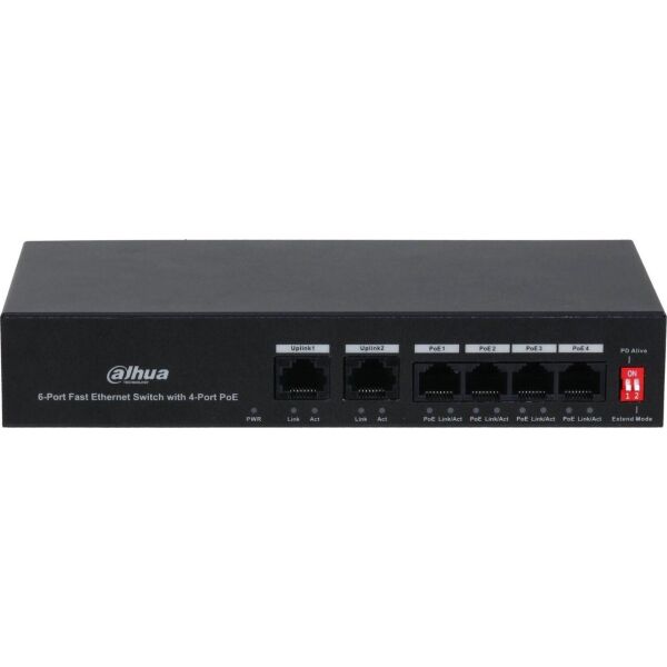 

4-портовый РоЕ коммутатор Dahua DH-PFS3006-4ET-36