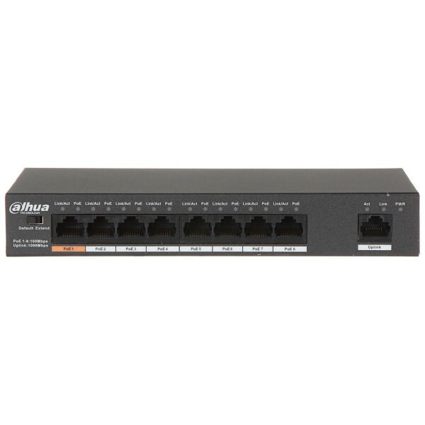 

8-портовый POE коммутатор Dahua DH-PFS3009-8ET1GT-96