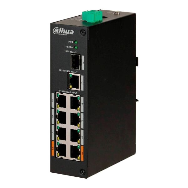 

8-портовый неуправляемый POE коммутатор Dahua DH-PFS3110-8ET-96