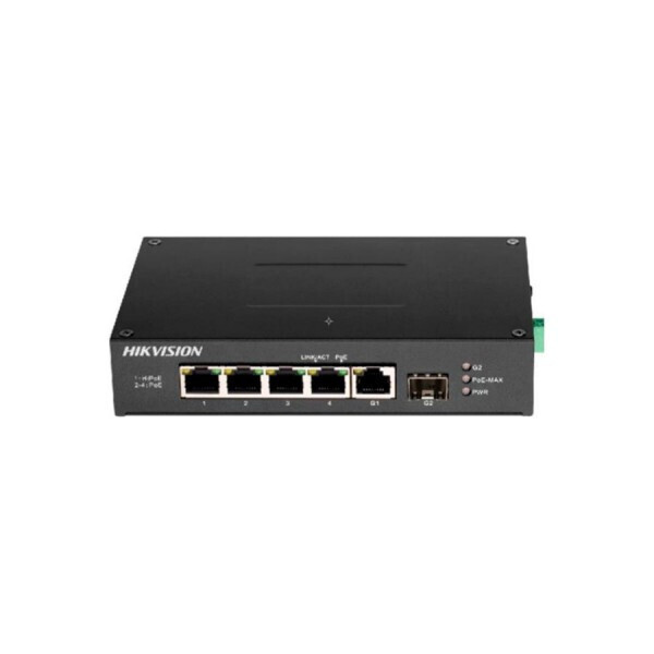 

4-портовый неуправляемый POE коммутатор Hikvision DS-3T0506HP-E/HS