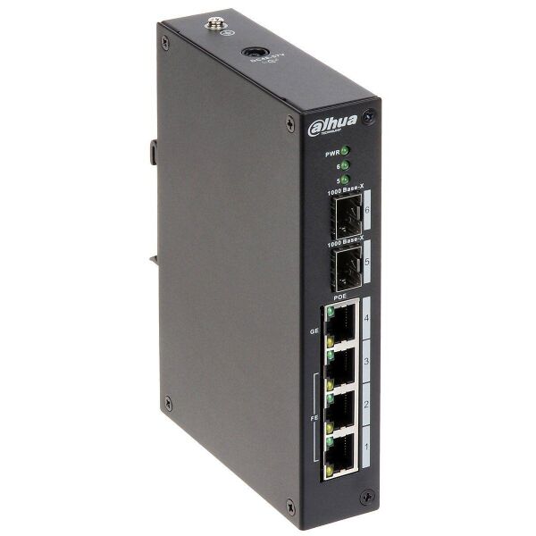 

4-портовый управляемый POE коммутатор Dahua DH-PFS4206-4P-96