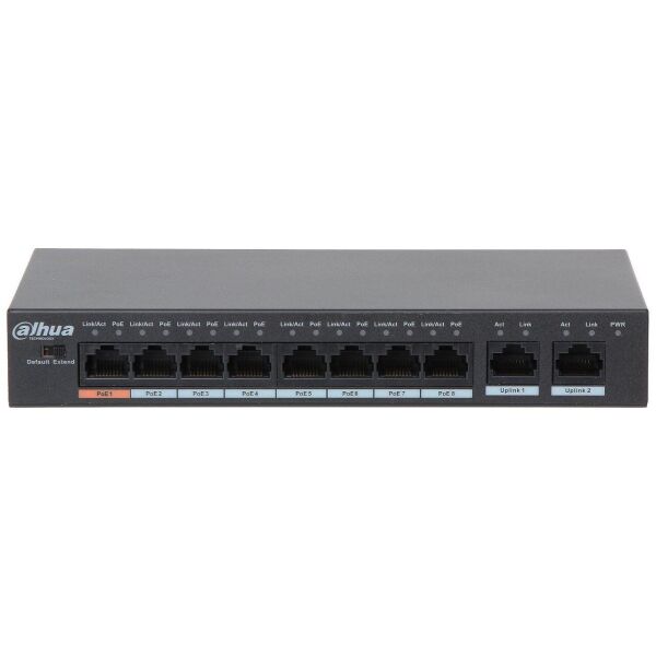 

8-портовый коммутатор с 8 РоЕ портами Dahua DH-PFS3010-8ET-96