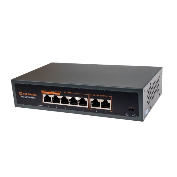 

PoE комутатор 5 портів SEVEN P-7325 (5xPOE, 2xLAN)