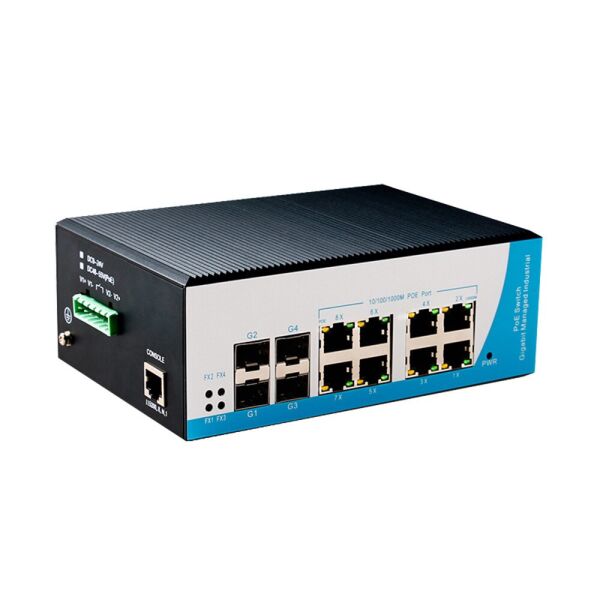 

Управляемый индустр. 12-портовый гигабит POE коммутатор HongRui HR600-ATG-84F-SFP
