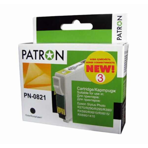 

Картридж Patron для EPSON R270/290/390/RX590 BLACK (PN-0821) (CI-EPS-T08114-B3-PN)