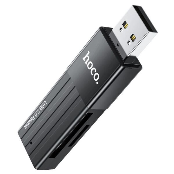 

Картридер HOCO Mindful HB20 USB 2.0 SD/ TF Черный