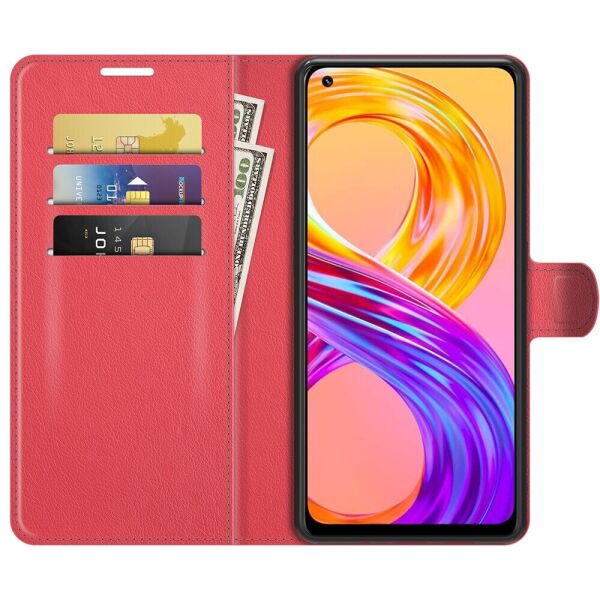 

Чехол Fiji Luxury для Realme 8 / Realme 8 Pro книжка красный