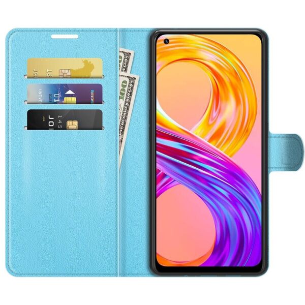 

Чехол Fiji Luxury для Realme 8 / Realme 8 Pro книжка голубой