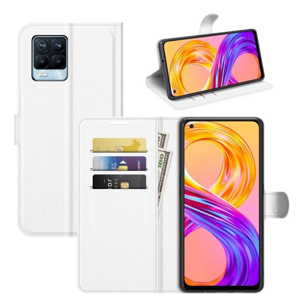 

Чехол Fiji Luxury для Realme 8 / Realme 8 Pro книжка белый